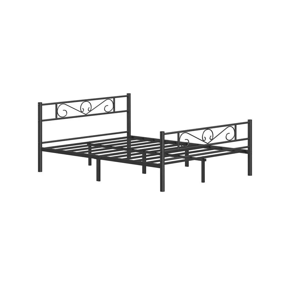 Élastique 4 Côtés VASAGLE Lit 2 personnes 200 x 160 cm noir