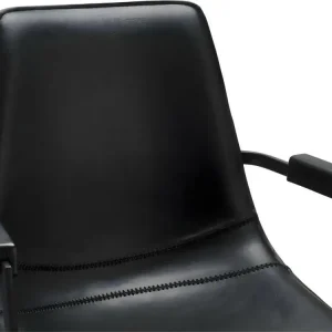 Lot de 2 Chaise de Salle à Manger Isabel Noir Simili Cuir avec Fermeture Éclair