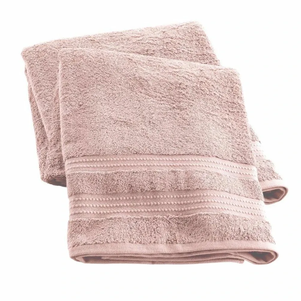 Lot de 2 draps de bain bio - blush en Tissu Respirant