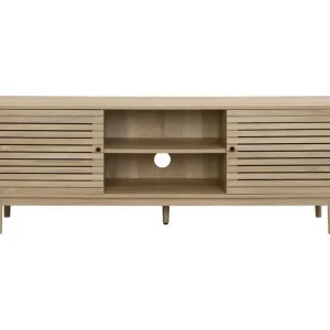 Meuble TV 2 portes couleur chêne 160 cm - Tivoli