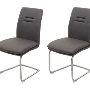 Protection de fauteuil Chaise de salle à manger MCW-H70 (lot de 2), gris-brun