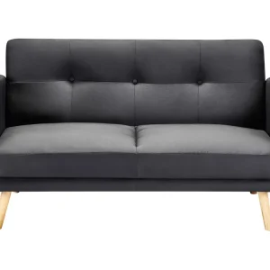 2 Seater Fabric Sofa Bed Noir jais FLORLI