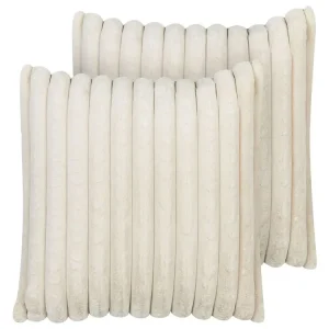 Set 2 Cushions 45 x 45 cm Naturel RAKYA
