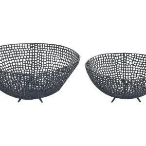 Set 2 Decorative Bowls Noir jais KRUKUT