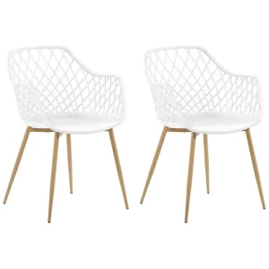 Set 2 Dining Chairs Blanc pur NASHUA