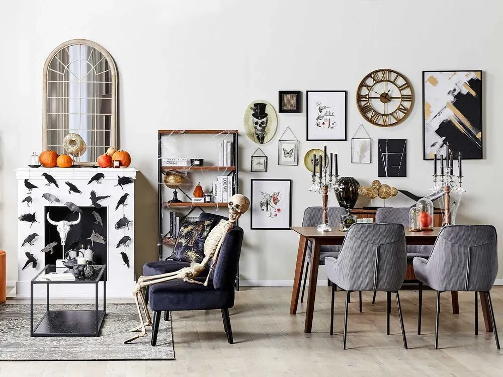 Set 2 Géant Cord Dining Chairs Grey LOVERNA