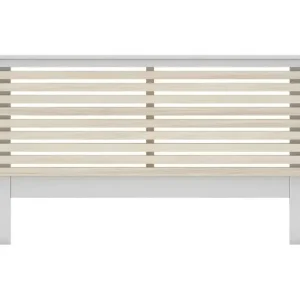 Tête de lit 2 Blanc/Bois évident 140 cm - UNIVERSITE