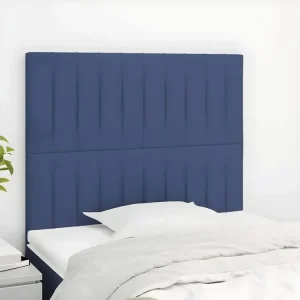 Têtes de lit 2 pcs Bleu 90x5x78/88 cm Tissu pour Extérieur