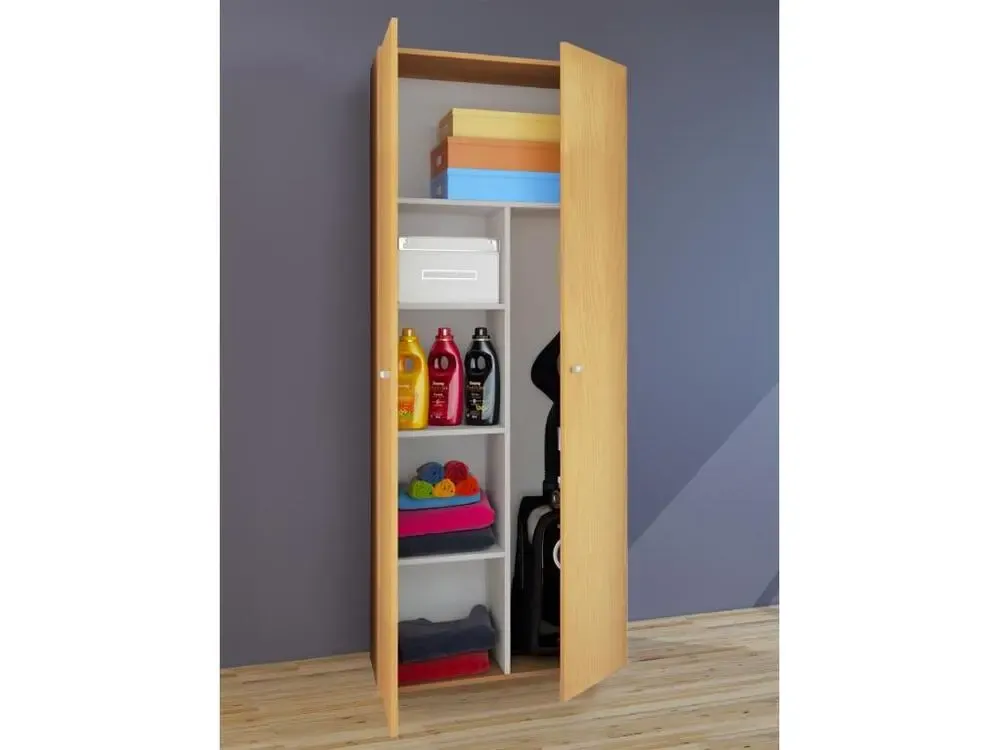 Vandol II Armoire universelle, armoire de nettoyage 2 portes, finition hêtre. en Tissu Respirant