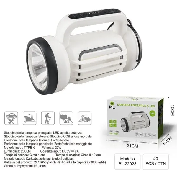 MU BL-22023 20W LAPADA PORTATILE LED