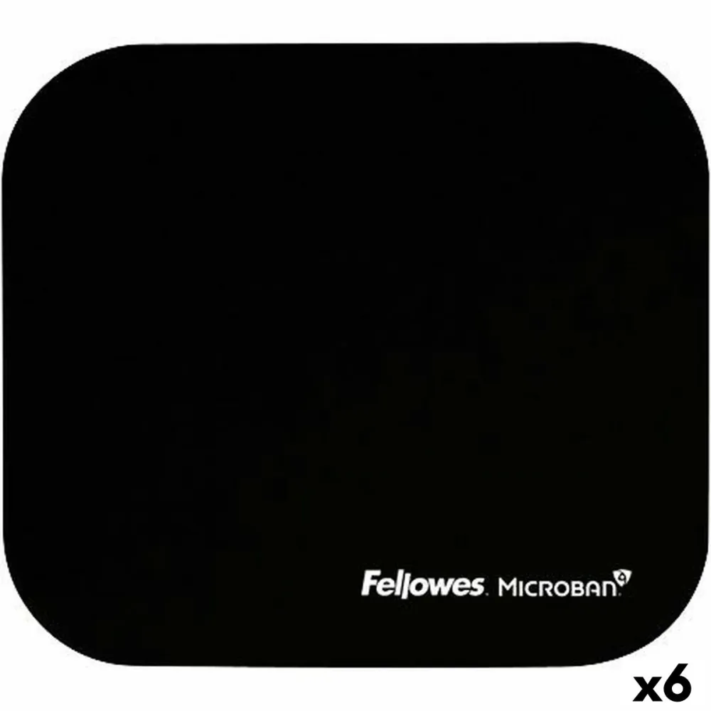 Tapis Antidérapant Fellowes Noir Caoutchouc (6 Unités)