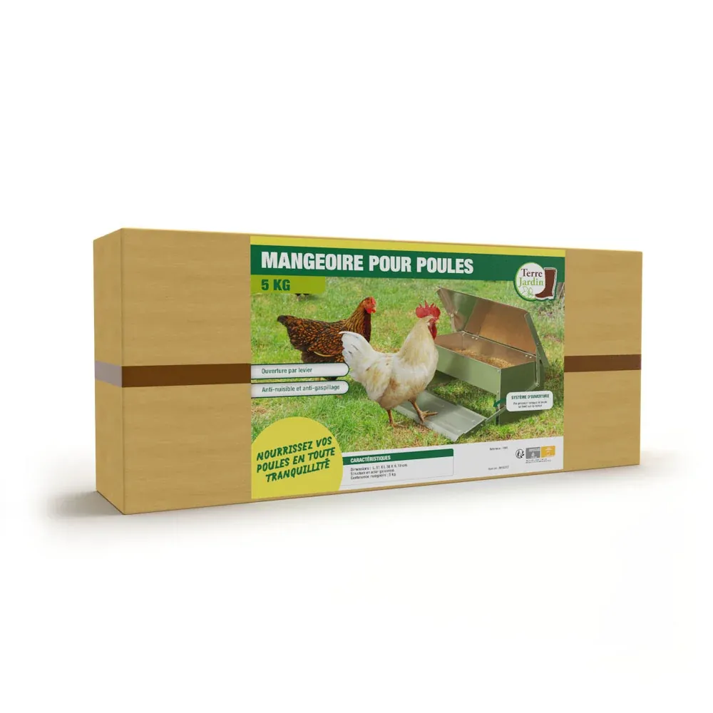 MANGEOIRE À POULES À PÉDALE