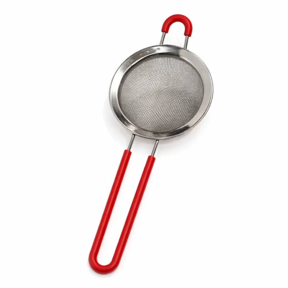 Tamis De Cuisine En Acier Inoxydable Avec Manche Rouge Ben Yaghlane