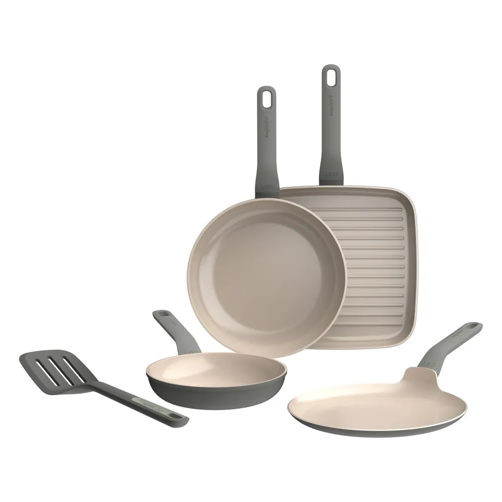 Ensemble de 4 poêles antiadhésives LEO Balance avec spatule Balance BergHOFF
