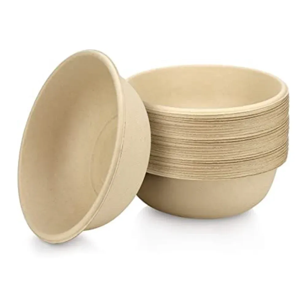 Bols à soupe chauds en papier kraft respectueux de l'environnement avec couvercle ventilé