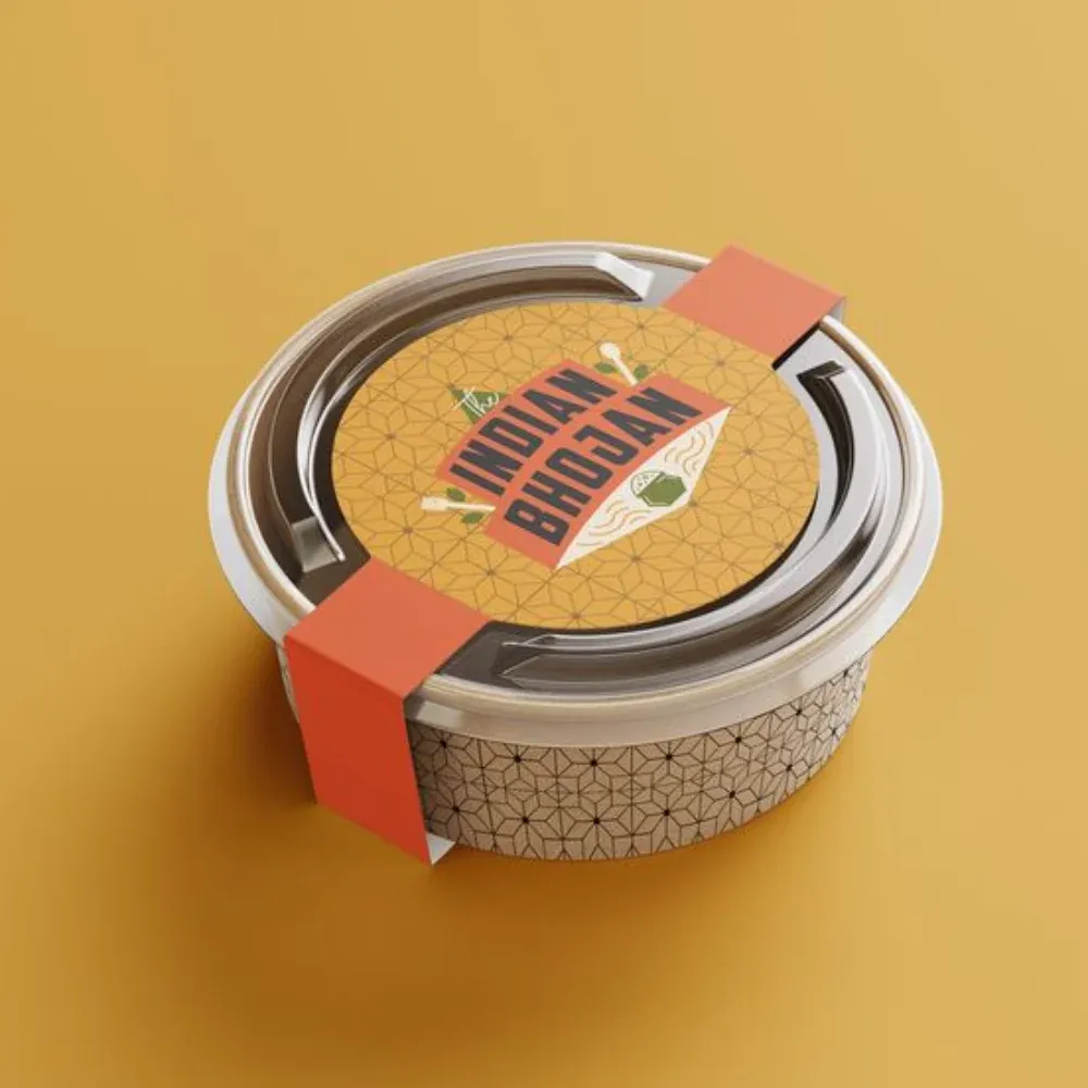 Bols à soupe chauds en papier kraft respectueux de l'environnement avec couvercle ventilé
