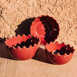 BOLS ET SALADIER TAZZA AUBERGINE GOLD Petit CHABI CHIC