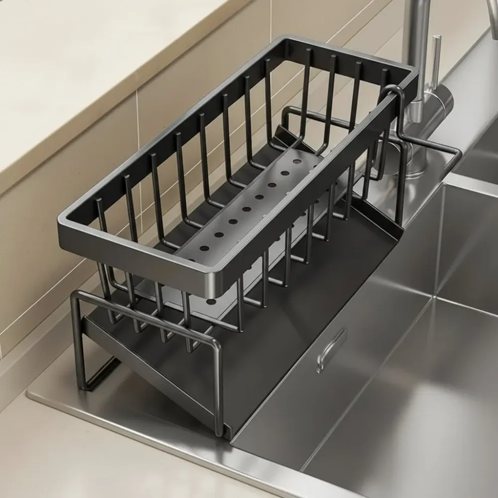 CLEANSINK – Organisateur de cuisine avec drainage et cadre métallique Cozey Maison