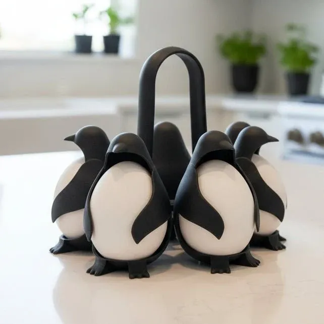 PENGUEGG – Cuiseur à œufs résistant à la chaleur avec 6 compartiments à œufs Pinguin Cozey Maison