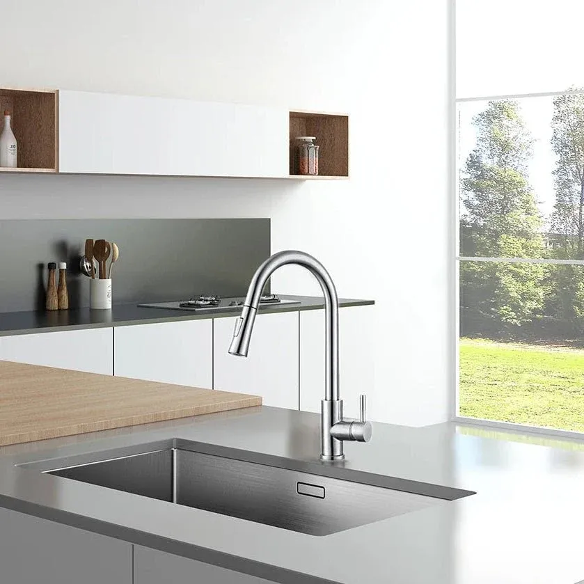 SILQUA – Robinet de cuisine intelligent avec bec extractible et capteur intégré Cozey Maison