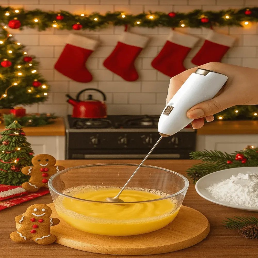 STIR POINT – Mini-mousseur à lait à piles pour une montée en mousse rapide Cozey Maison