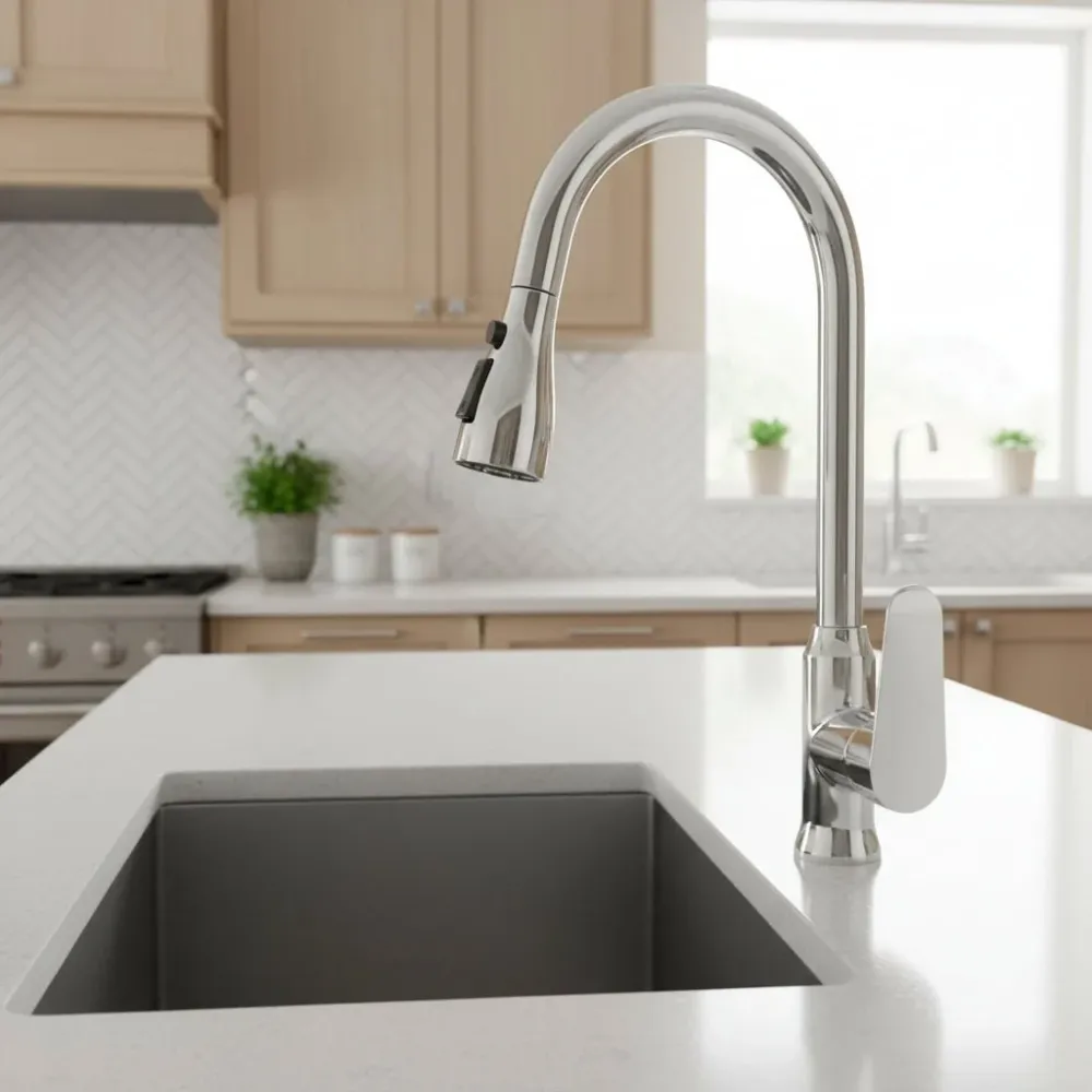 SWIVELUX – Robinet de cuisine élégant avec fonction extractible et rotation à 360° Cozey Maison