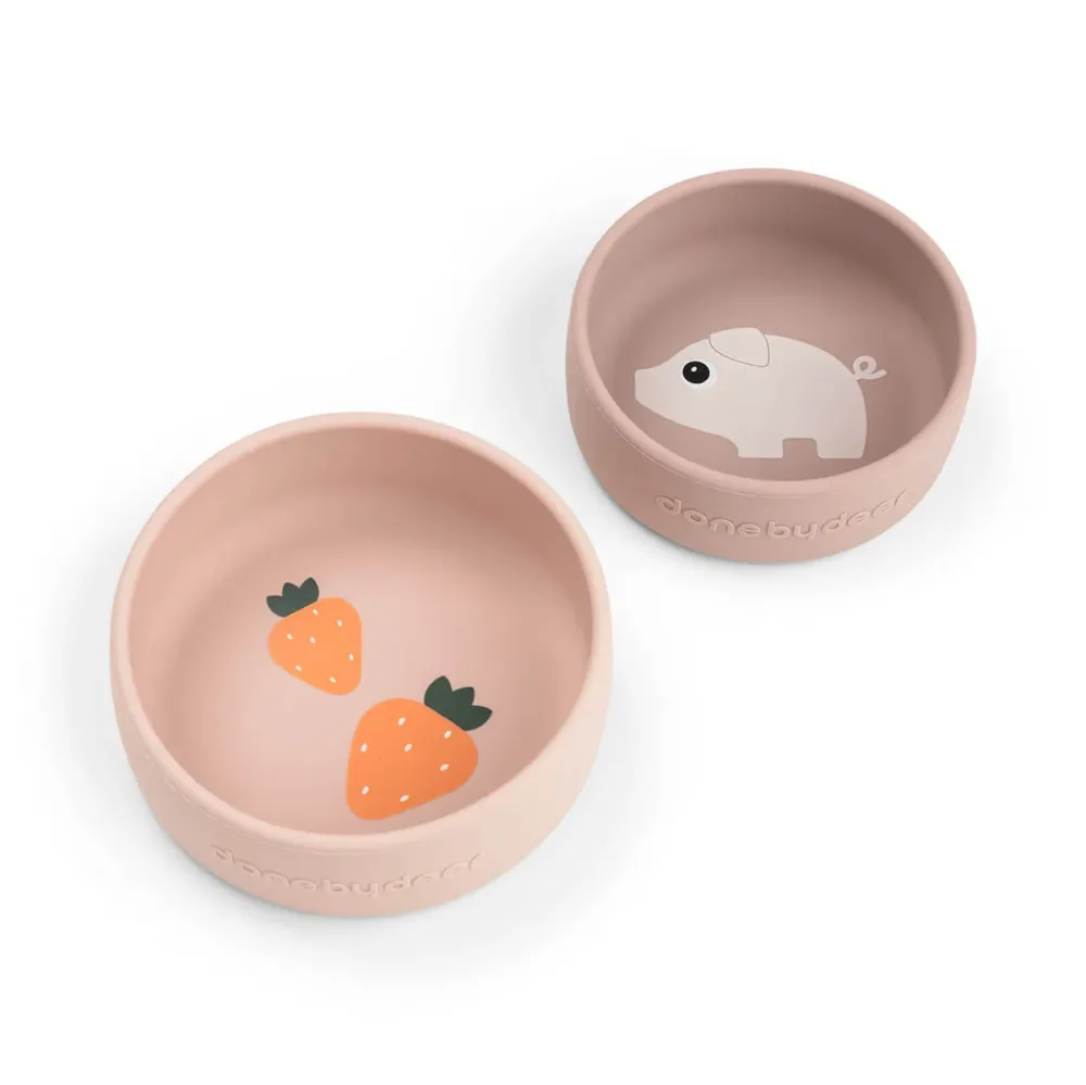 Set de bols en silicone 2 pièces - Pigee - Poudre Done by Deer