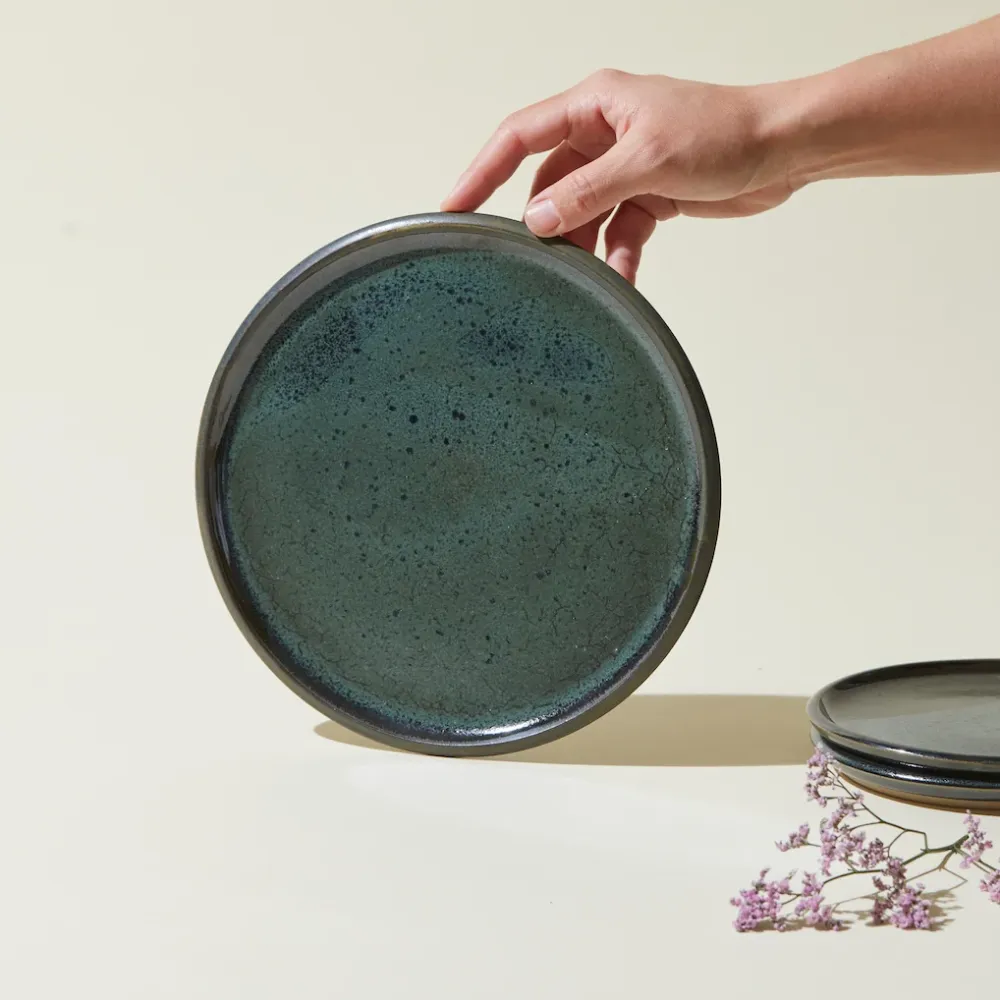 Grande Assiette - Vert Amazonie Fenua Ceramics