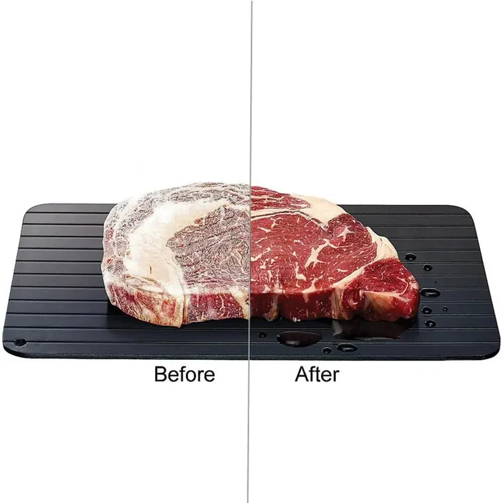 Plateau en aluminium pour décongélation rapide avec brosse intégrée pour cuisine
