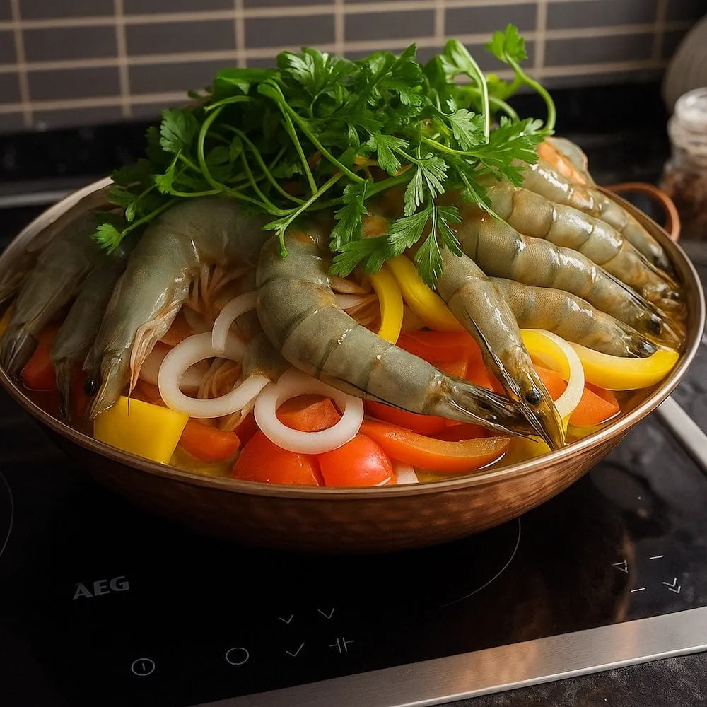 Cataplana en cuivre 8 à 10 couverts - 36cm