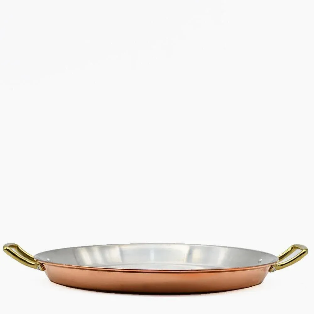Plat à paella en cuivre