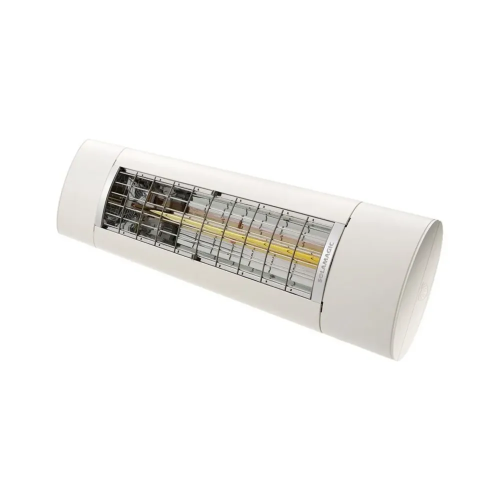 Solamagic Chauffage de terrasse D2 ARC radiateur foncé 2000W Blanc 86,6x20x9,2 cm