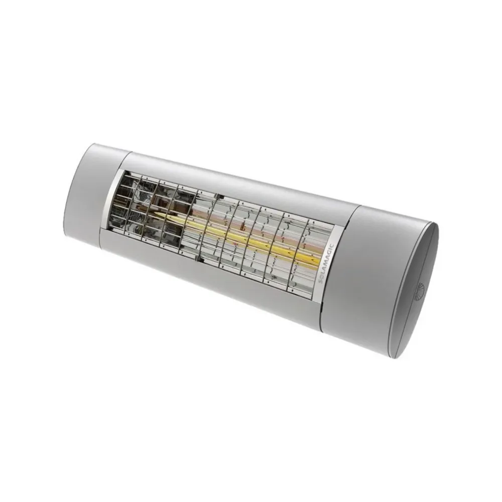 Solamagic Chauffage de terrasse D2 ARC radiateur foncé 2000W Titane 86,6x20x9,2 cm