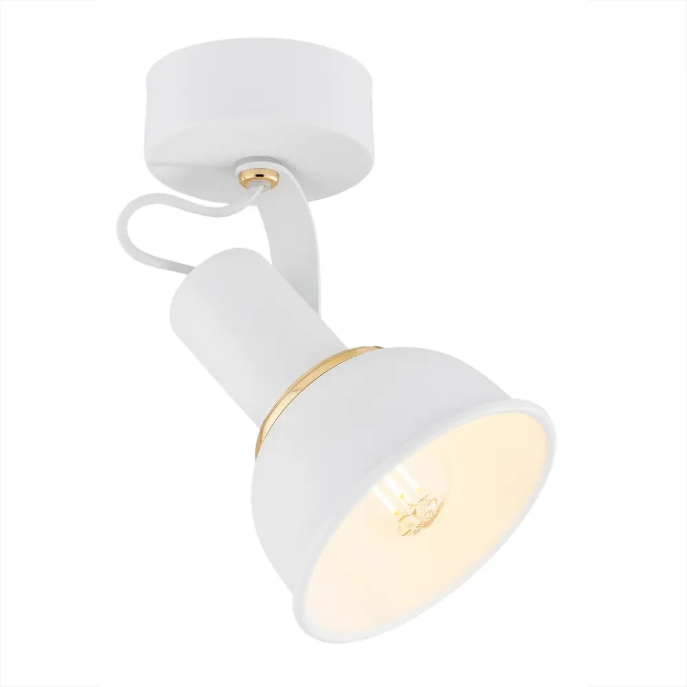 Spot de plafond Argon Twist 1L E14 H 18 cm White