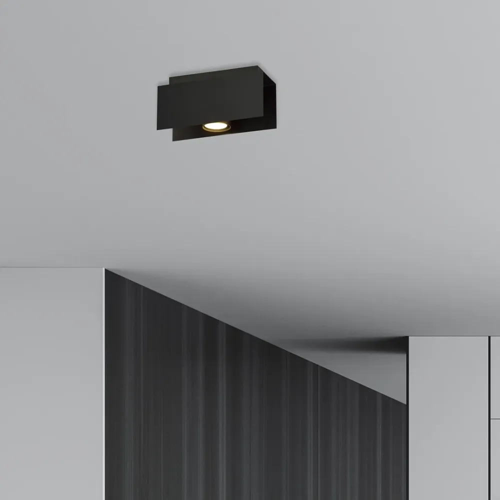 Plafonnier KENNO 1L, noir, GU10 Emibig