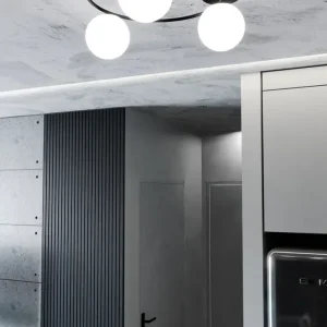 Plafonnier SOPRA 3L, D14 noir, E14 Emibig