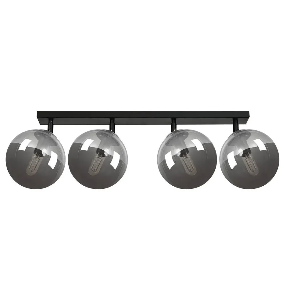 Plafonnier TOFI 4L, D14 noir, E14 Emibig