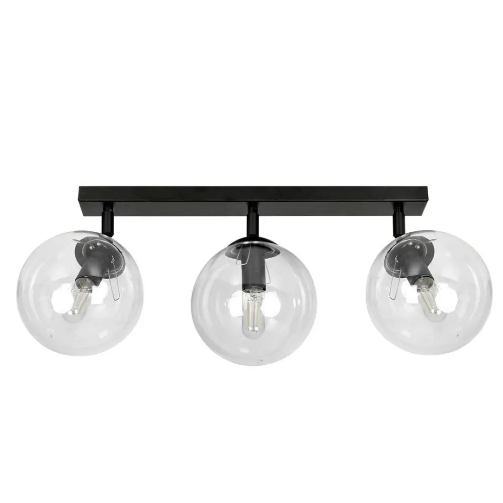 Plafonnier TOFI 3L, D14 noir, E14 Emibig