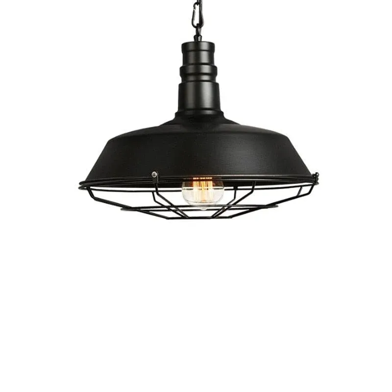 Industriel vintage en métal lampe suspension Éternel Vintage
