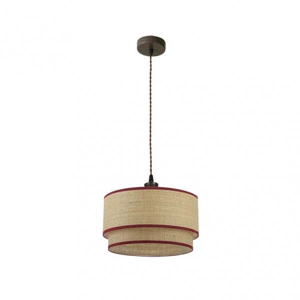 Fabrilamp suspension Roque naturel E27