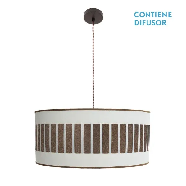 Suspension Fabrilamp Ivanna en métal blanc E27