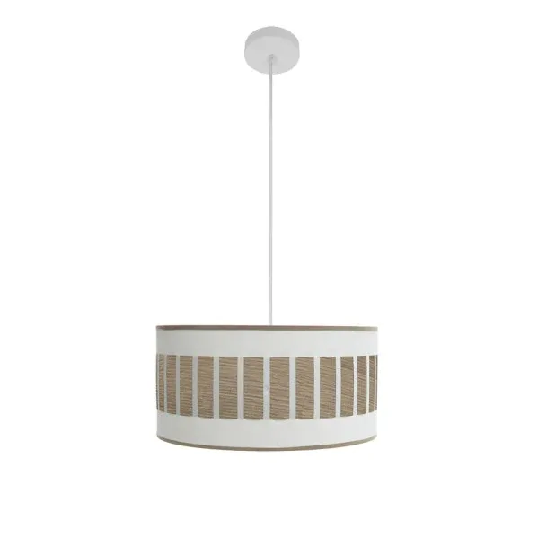 Suspension Fabrilamp Ivanna en métal blanc E27