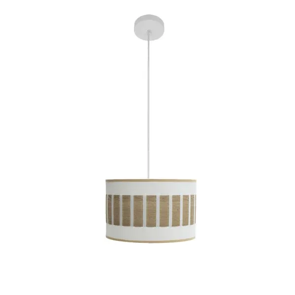 Suspension Fabrilamp Ivanna en métal blanc E27