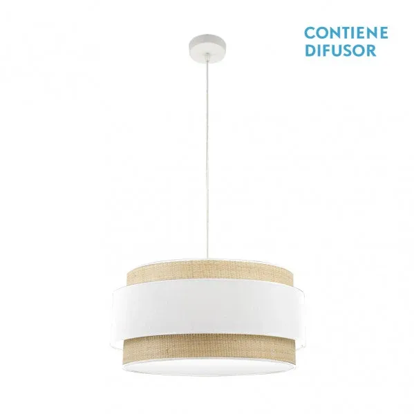 Suspension Fabrilamp Kandy naturel E27