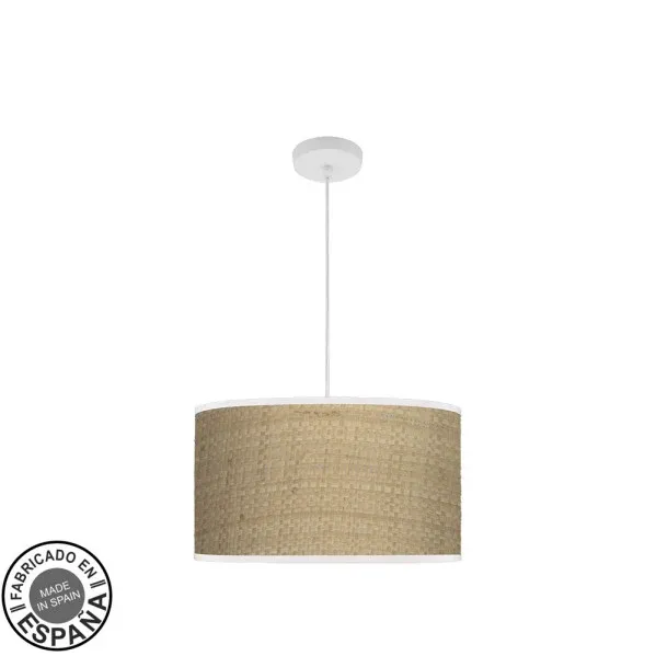 Suspension Fabrilamp Moda en métal blanc E27