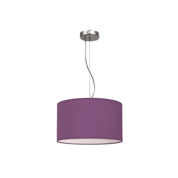 Suspension Fabrilamp Nicole en métal lilas E27