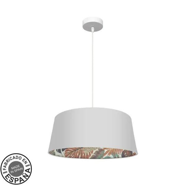 Suspension Fabrilamp Tunez en métal blanc E27