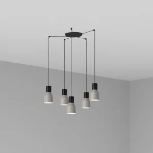 Applique murale d'appoint FARO Barcelona Kombo en acier noir mat E27 H 500 cm