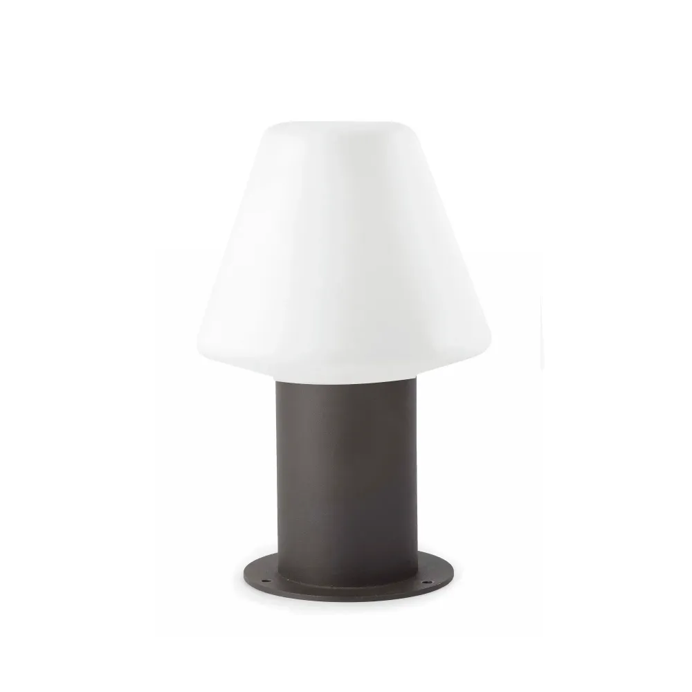 Applique murale extérieure FARO Barcelona Mistu, aluminium gris foncé, douille E27, hauteur 31 cm