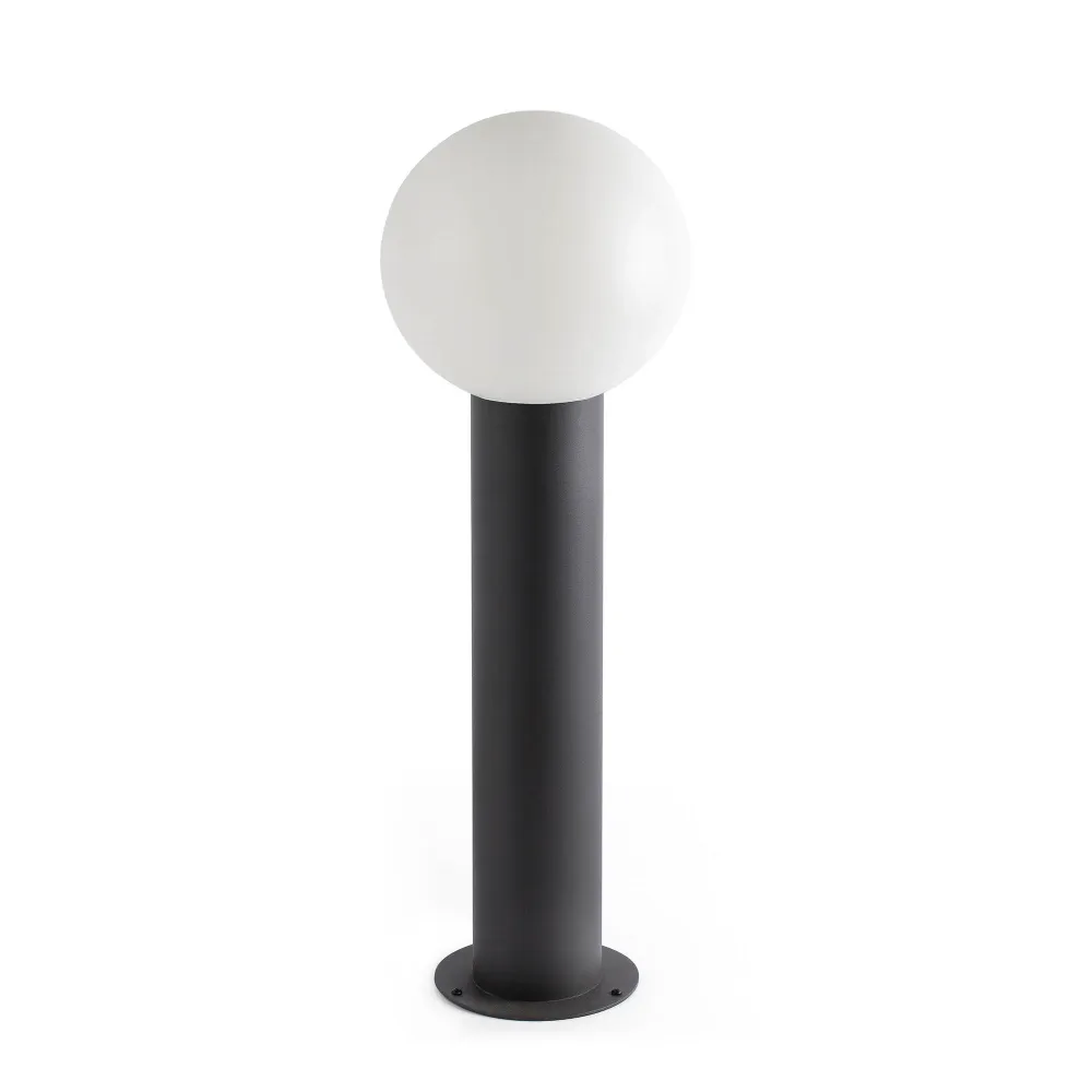 Applique murale extérieure FARO Barcelona Moon, aluminium gris foncé, douille E27, hauteur 61 cm